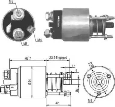 Hoffer 6646005 - Тяговое реле, соленоид, стартер autosila-amz.com