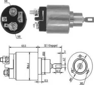 Hoffer 6646002 - Тяговое реле, соленоид, стартер autosila-amz.com