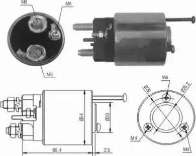 Hoffer 6646012 - Тяговое реле, соленоид, стартер autosila-amz.com