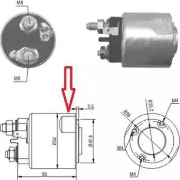 Hoffer 6646086 - Тяговое реле, соленоид, стартер autosila-amz.com