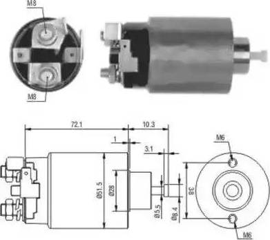 Hoffer 6646025 - Тяговое реле, соленоид, стартер autosila-amz.com