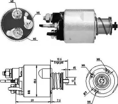 Hoffer 6646169 - Тяговое реле, соленоид, стартер autosila-amz.com