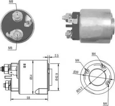 Hoffer 6646160 - Тяговое реле, соленоид, стартер autosila-amz.com