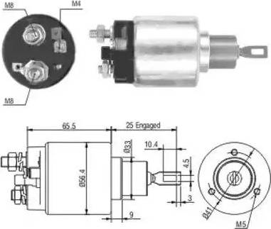 Hoffer 6646108 - Тяговое реле, соленоид, стартер autosila-amz.com