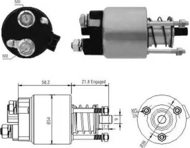 Hoffer 6646102 - Тяговое реле, соленоид, стартер autosila-amz.com