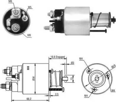 Hoffer 6646139 - Тяговое реле, соленоид, стартер autosila-amz.com