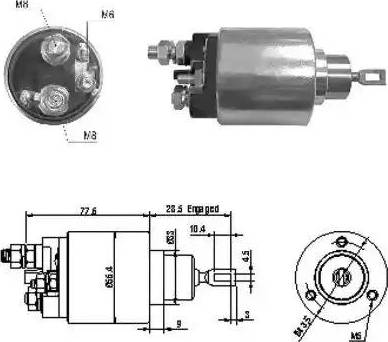 Hoffer 6646130 - Тяговое реле, соленоид, стартер autosila-amz.com