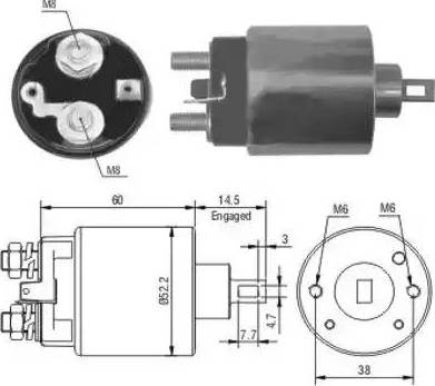 Hoffer 6646174 - Тяговое реле, соленоид, стартер autosila-amz.com