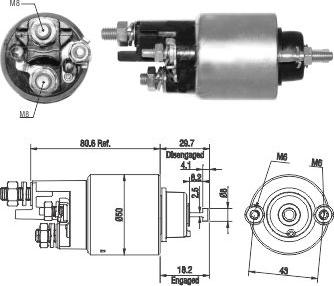 Hoffer 6646283 - Тяговое реле, соленоид, стартер autosila-amz.com