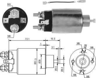 Hoffer 6646282 - Тяговое реле, соленоид, стартер autosila-amz.com