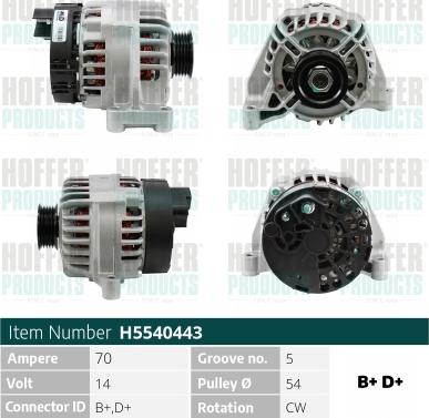 Hoffer H5540443R - Генератор autosila-amz.com