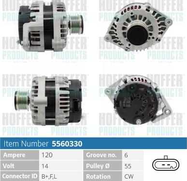 Hoffer H5560330 - Генератор autosila-amz.com