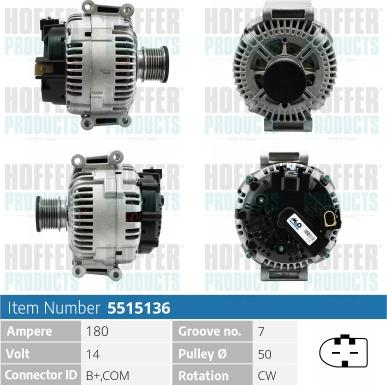 Hoffer H5515136 - Генератор autosila-amz.com