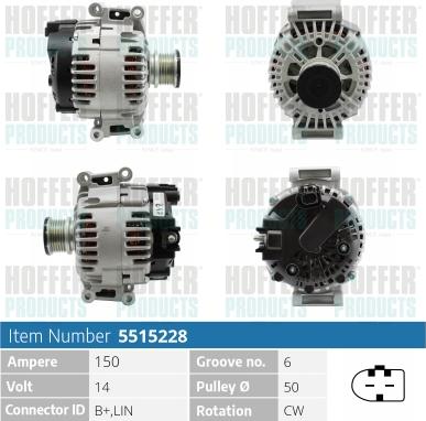 Hoffer H5515228P - Генератор autosila-amz.com