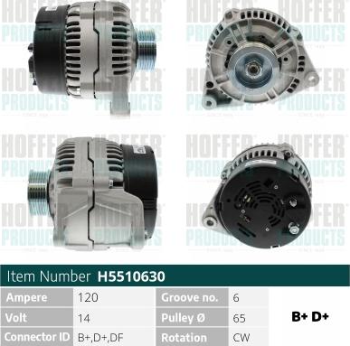 Hoffer H5510630 - Генератор autosila-amz.com