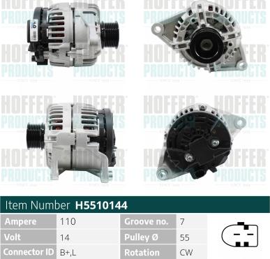 Hoffer H5510144 - Генератор autosila-amz.com