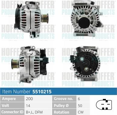 Hoffer H5510215P - Генератор autosila-amz.com