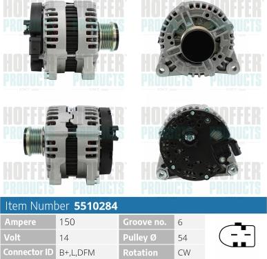 Hoffer H5510284P - Генератор autosila-amz.com