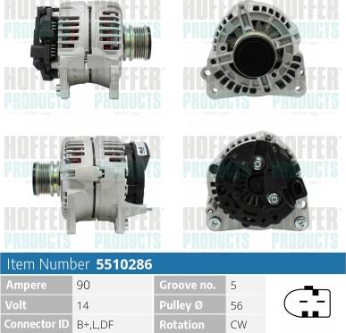 Hoffer H5510286 - Генератор autosila-amz.com