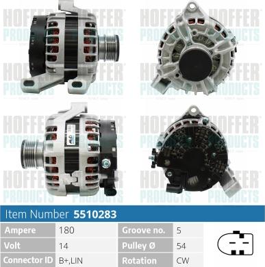 Hoffer H5510283 - Генератор autosila-amz.com