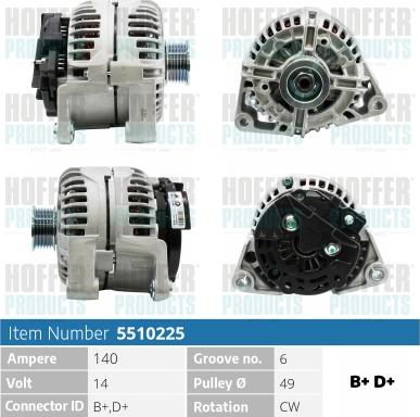 Hoffer H5510225P - Генератор autosila-amz.com