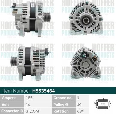 Hoffer H5535464 - Генератор autosila-amz.com