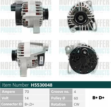 Hoffer H5530048 - Генератор autosila-amz.com