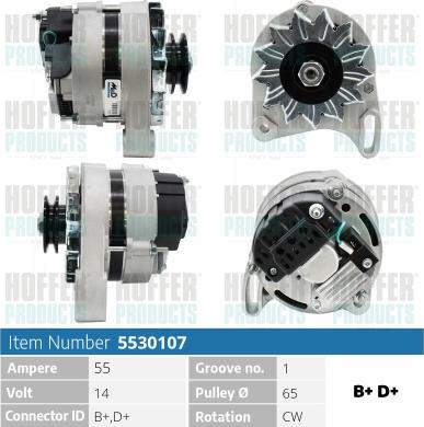 Hoffer H5530107 - Генератор autosila-amz.com