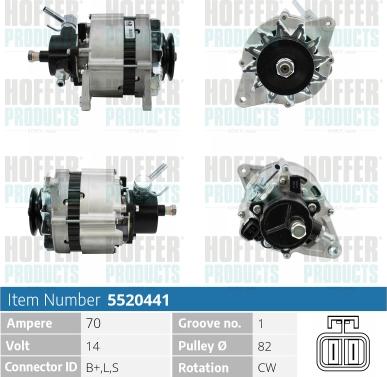 Hoffer H5520441 - Генератор autosila-amz.com