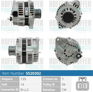 Hoffer H5520302 - Генератор autosila-amz.com