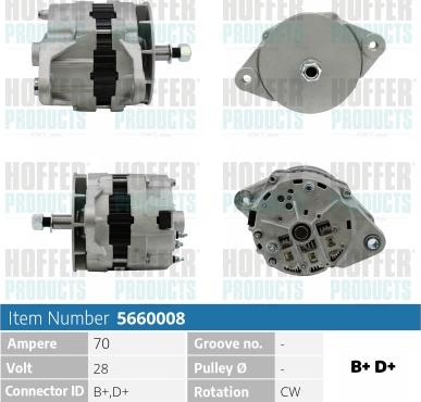 Hoffer H5660008 - Генератор autosila-amz.com