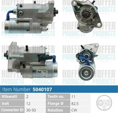 Hoffer H5040107 - Стартер autosila-amz.com