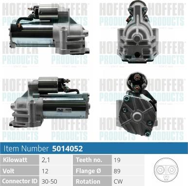 Hoffer H5014052 - Стартер autosila-amz.com