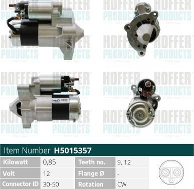 Hoffer H5015357 - Стартер autosila-amz.com