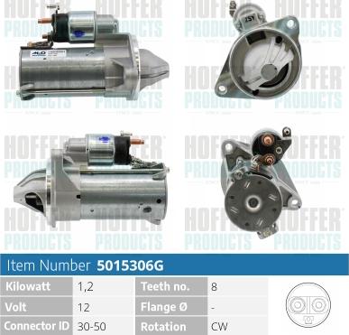 Hoffer H5015841 - Стартер autosila-amz.com