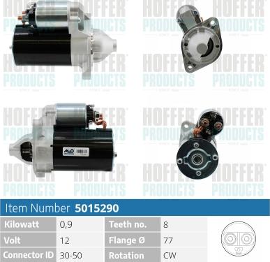 Hoffer H5015290 - Стартер autosila-amz.com