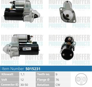 Hoffer H5015231 - Стартер autosila-amz.com