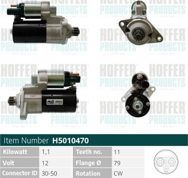 Hoffer H5010470 - Стартер autosila-amz.com