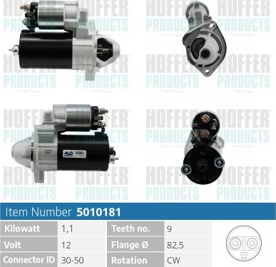 Hoffer H5010181 - Стартер autosila-amz.com