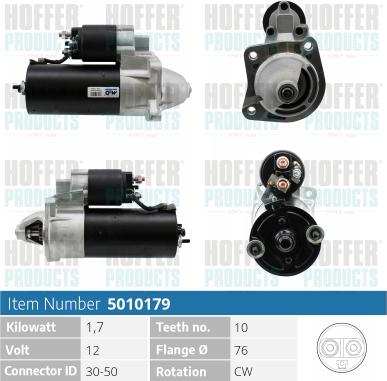 Hoffer H5010179 - Стартер autosila-amz.com