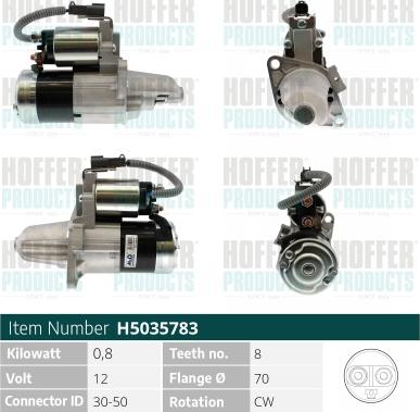 Hoffer H5035783 - Стартер autosila-amz.com