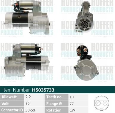 Hoffer H5035733 - Стартер autosila-amz.com