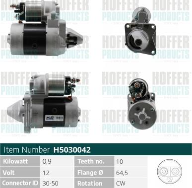 Hoffer H5030042 - Стартер autosila-amz.com