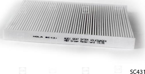 Hola SC431 - Фильтр воздуха в салоне autosila-amz.com