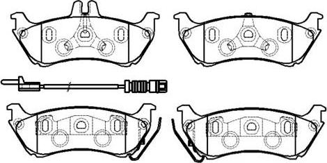 HSB Gold HP9639 - Колодки тормозные дисковые BENZ W163, ML230, ML270, ML320 autosila-amz.com