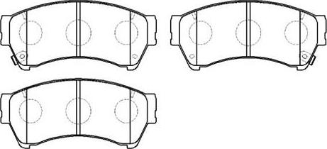 HSB Gold HP9809 - Колодки тормозные дисковые передн MAZDA: 6 1.8I, 2.0I 07- FORD: FUSION (USA) autosila-amz.com