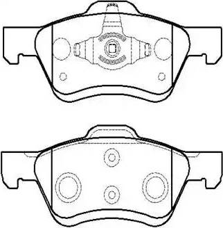 DJ Parts BP1708 - Тормозные колодки, дисковые, комплект autosila-amz.com