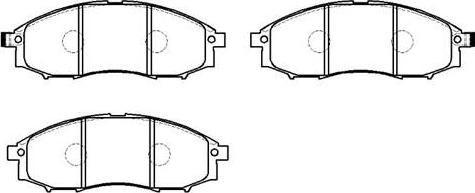 DJ Parts BP1295 - Тормозные колодки, дисковые, комплект autosila-amz.com