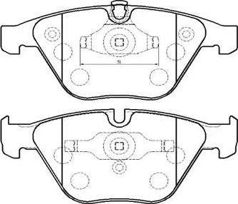 HSB Gold HP5196 - Колодки тормозные дисковые BMW: 5 Series (E60)(E61) 03.7- 6 Series (E63)(E64) 04.1- 7 Series (E65)(E autosila-amz.com