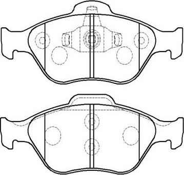 DJ Parts BP1698 - Тормозные колодки, дисковые, комплект autosila-amz.com